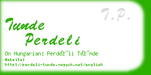 tunde perdeli business card